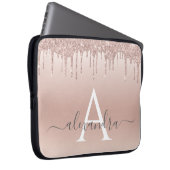 Rosa-Glitzer und Sparklogramm Laptopschutzhülle (Vorne Rechts)