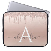 Rosa-Glitzer und Sparklogramm Laptopschutzhülle (Vorderseite)
