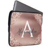 Rosa-Glitzer und Sparklogramm Laptopschutzhülle (Vorne Rechts)