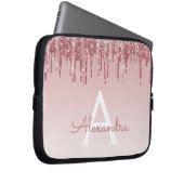 Rosa-Glitzer und Sparklogramm Laptopschutzhülle (Vorne Rechts)