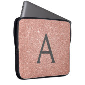 Rosa-Glitzer und Sparklogramm Laptopschutzhülle (Vorne Rechts)