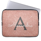 Rosa-Glitzer und Sparklogramm Laptopschutzhülle (Vorderseite)