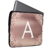 Rosa-Glitzer und Sparklogramm Laptopschutzhülle (Vorne Rechts)