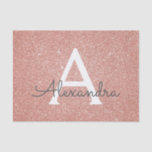 Rosa-Glitzer und Sparklogramm Seidenpapier<br><div class="desc">Rosa Rose Gold Imitate Glitzer und sparkle Elegant Geschenkpapier. Dieses Geschenkpapier kann so angepasst werden,  dass es Ihren Anfangs- und Vornamen für ein Geschenkpaket für eine Girl's Baby Duwer,  Brautparty,  Junggeselinnen-Abschied oder Girl's Birthday Party enthält.</div>