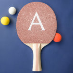 Rosa-Glitzer und Sparklogramm Tischtennis Schläger<br><div class="desc">Rosa Rose Gold Imitate Glitzer und sparkle Elegant Monogram Ping Pong Paddle. Dieses Ping Pong Paddle kann so angepasst werden,  dass es Ihren Anfangs- und Vornamen enthält.</div>