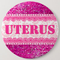 Rosa Glitzer und Spitzen GOP Uterus Obsession