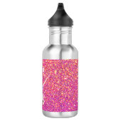 Rosa Glitzer Unicorn Ombre Personalisiert Kinder Edelstahlflasche (Rechts)