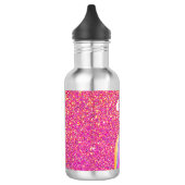 Rosa Glitzer Unicorn Ombre Personalisiert Kinder Edelstahlflasche (Links)