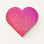 Rosa Glitzer Valentinstag Liebe Herzform Name Notizblock (Rückseite)