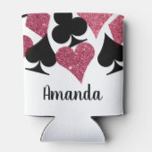 Rosa Glitzer Vegas Bride Custom kann kühler Dosenkühler (Rückseite)