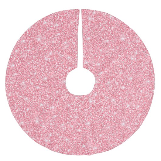 Rosa Glitzer Weihnachtsbaumrock Polyester Weihnachtsbaumdecke (Vorderseite)