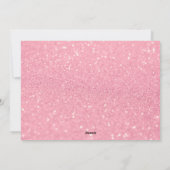 Rosa Glitzer Weihnachtskarte Feiertagskarte (Rückseite)