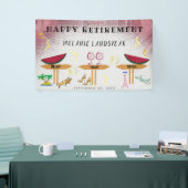 Rosa Glitzer Wein, Relax & Travel Happy Rental Banner (Messeveranstaltung)