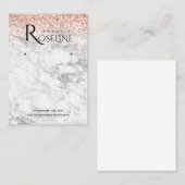 Rosa Glitzer - weiße Logokombination Visitenkarte (Vorne/Hinten)