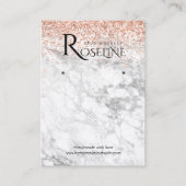Rosa Glitzer - weiße Logokombination Visitenkarte (Vorderseite)