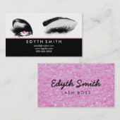 Rosa Glitzer-Wimperntusche oder Visitenkarte (Vorne/Hinten)