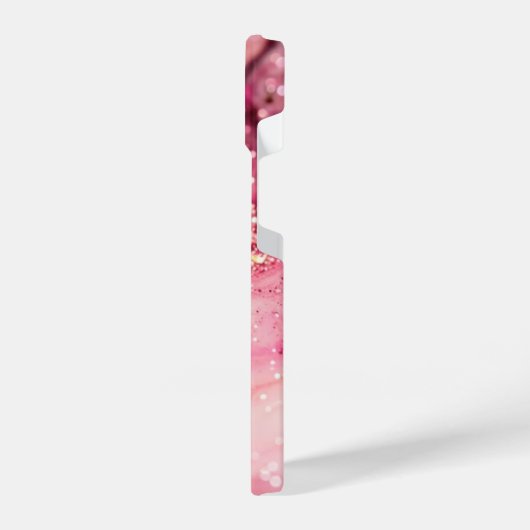 Rosa Glitzer wirbeln iPhone Hülle (Linke Seite)
