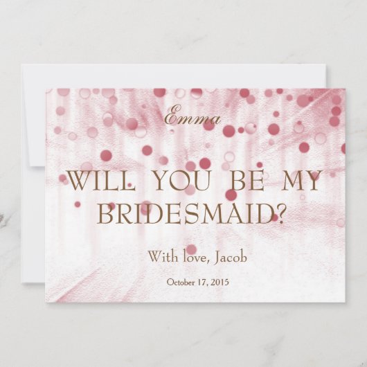 Rosa Glitzer wird meine Einladung sein (Vorderseite)