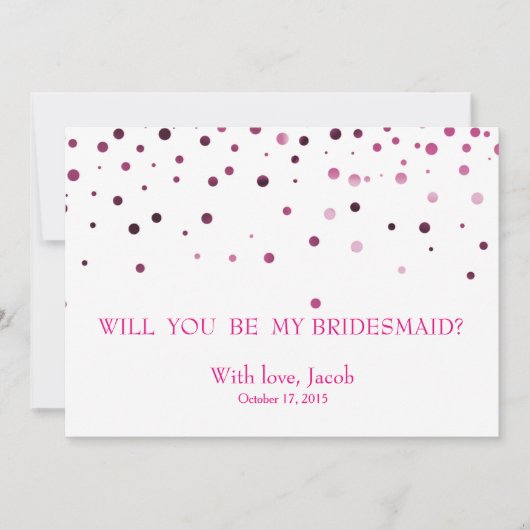 Rosa Glitzer wirst du meine Einladung sein (Vorderseite)