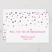 Rosa Glitzer wirst du meine Einladung sein (Vorne/Hinten)