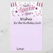Rosa Glitzer wünscht sich zum Geburtstag (Vorderseite)