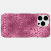 Rosa Glitzer XOXO Case-Mate iPhone Hülle (Rückseite (Horizontal))