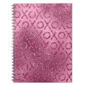 Rosa Glitzer XOXO Notizblock (Vorderseite)