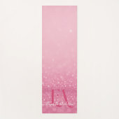 Rosa Glitzer Yoga Mat mit benutzerdefinierten Init Yogamatte (Vorderseite)