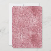 Rosa Glitzer Zebra Animal Print Einladung (Rückseite)