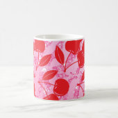 Rosa Glitzer Zebra Cherries Kaffeetasse (Mittel)