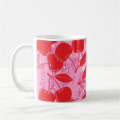 Rosa Glitzer Zebra Cherries Kaffeetasse (Links)