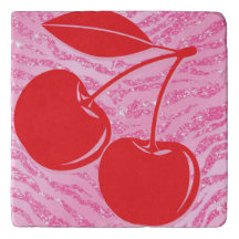 Rosa Glitzer Zebra Cherries