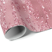 Rosa Glitzer Zebra Geschenkpapier (Rolleneckpunkt)