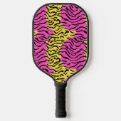Rosa Glitzer Zebra Muster Pickleball Schläger (Vorderseite)