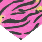 Rosa Glitzer Zebra Muster Tischdecke (Schrägansicht)