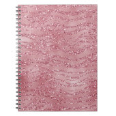 Rosa Glitzer Zebra Notizblock (Vorderseite)