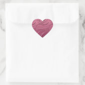 Rosa Glitzer Zebra Streifen Herz-Aufkleber (Tasche)