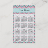 Rosa Glitzer Zickzack ZigZag Muster Visitenkarte (Rückseite)