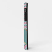 Rosa Glitzer ZigZag Muster Case-Mate iPhone Hülle (Hinten/Links)
