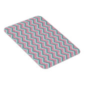 Rosa Glitzer ZigZag Muster Magnet (Rechte Seite)