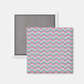 Rosa Glitzer ZigZag Muster Magnet (Vorderseite/Rückseite)