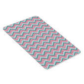 Rosa Glitzer ZigZag Muster Magnet (Rechte Seite)
