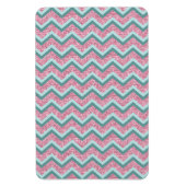 Rosa Glitzer ZigZag Muster Magnet (Vertikal)