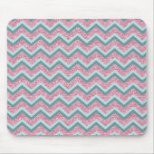 Rosa Glitzer ZigZag Muster Mousepad (Vorne)