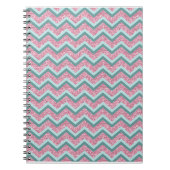 Rosa Glitzer ZigZag Muster Notizblock (Vorderseite)