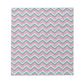 Rosa Glitzer ZigZag Muster Notizblock (Vorderseite)
