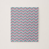 Rosa Glitzer ZigZag Muster Puzzle (Vertikal)