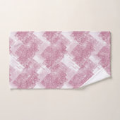 Rosa Glitzern auf Weiß. Badhandtuch Set (Handtuch)