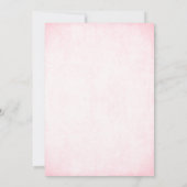 Rosa Glitzern & Crown Fairytale Hochzeit Einladung (Rückseite)