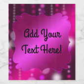 Rosa Glitzern Extravagante Weinmarken Sie anpassen Weinetikett (Einzelnes Label)